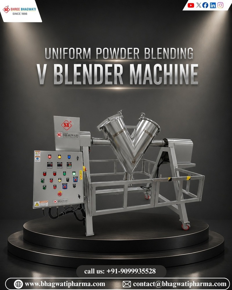 V Blender Powder Mixing Machine - 200 Kgs