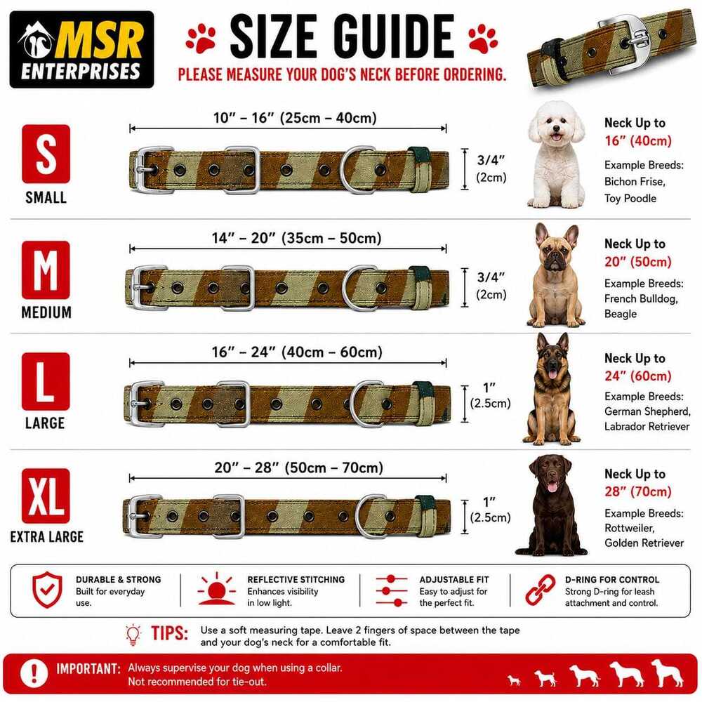 Dog Collar Army Pattern