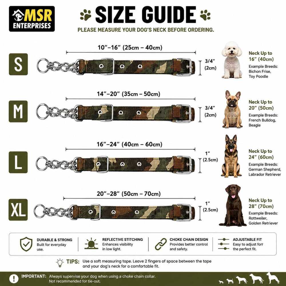 Dog Collar Choke Army