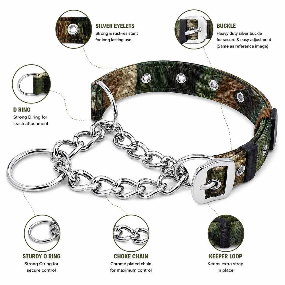 Dog Collar Choke Army
