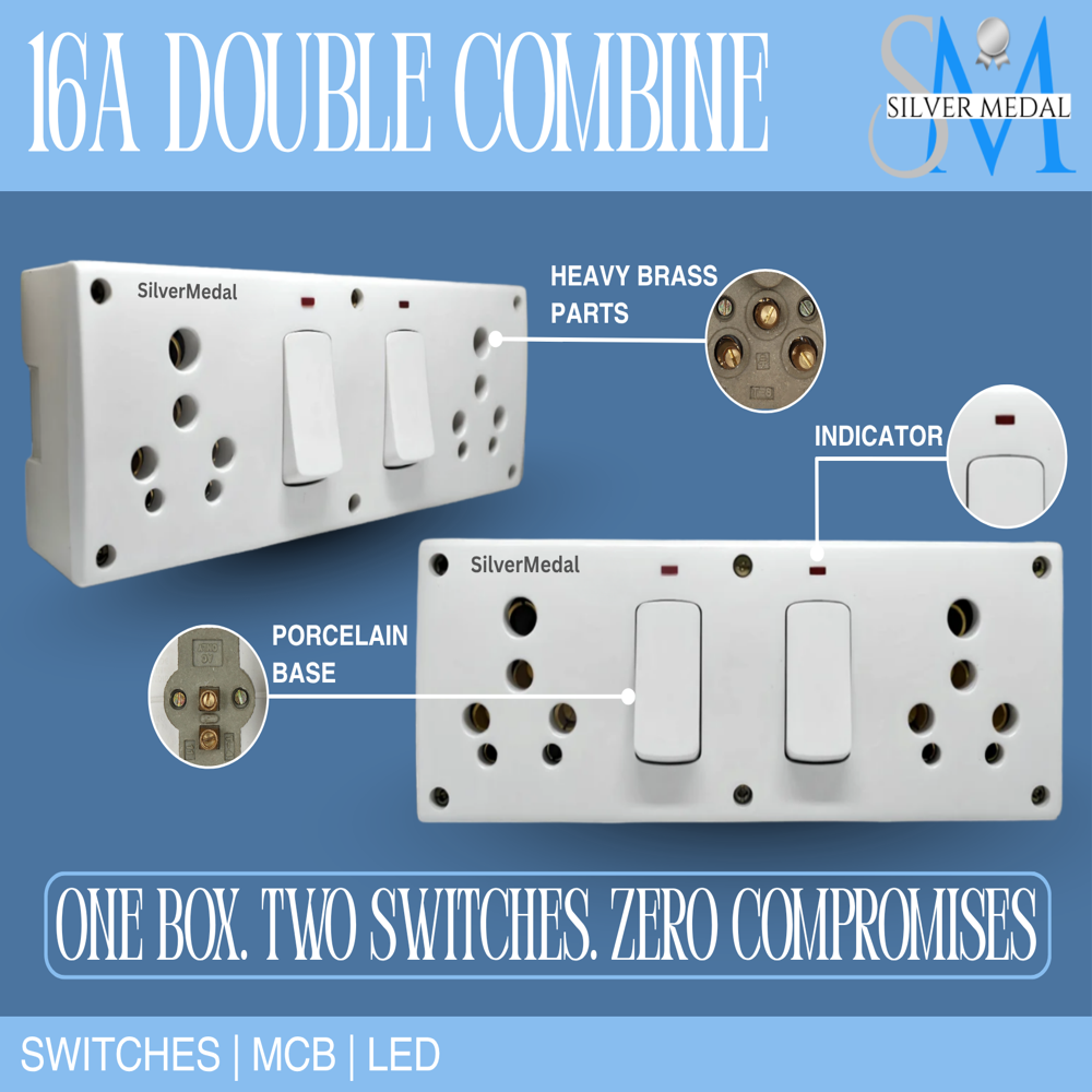 16 Amp Double Combined With Box