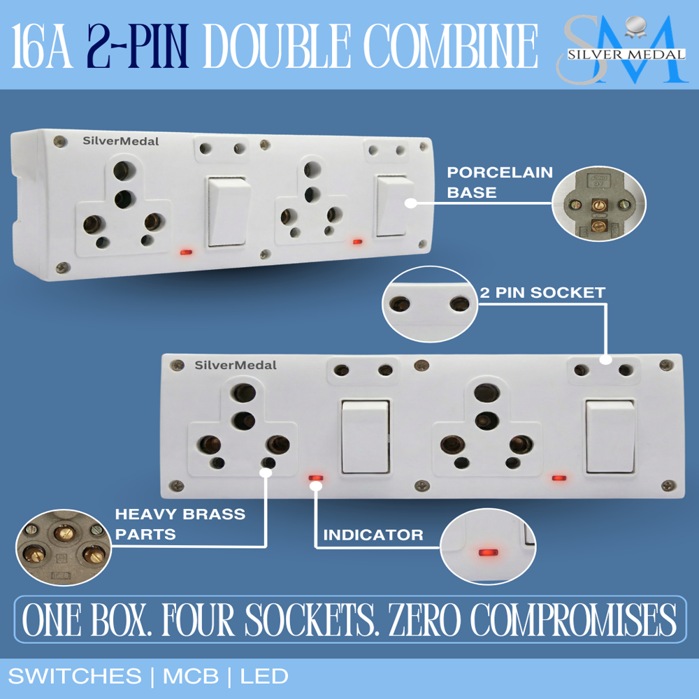 16 Amp Double Combined With Box