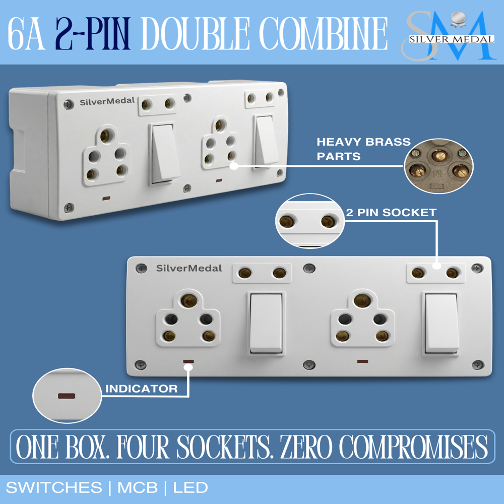 6 Amp Double Combined With Box