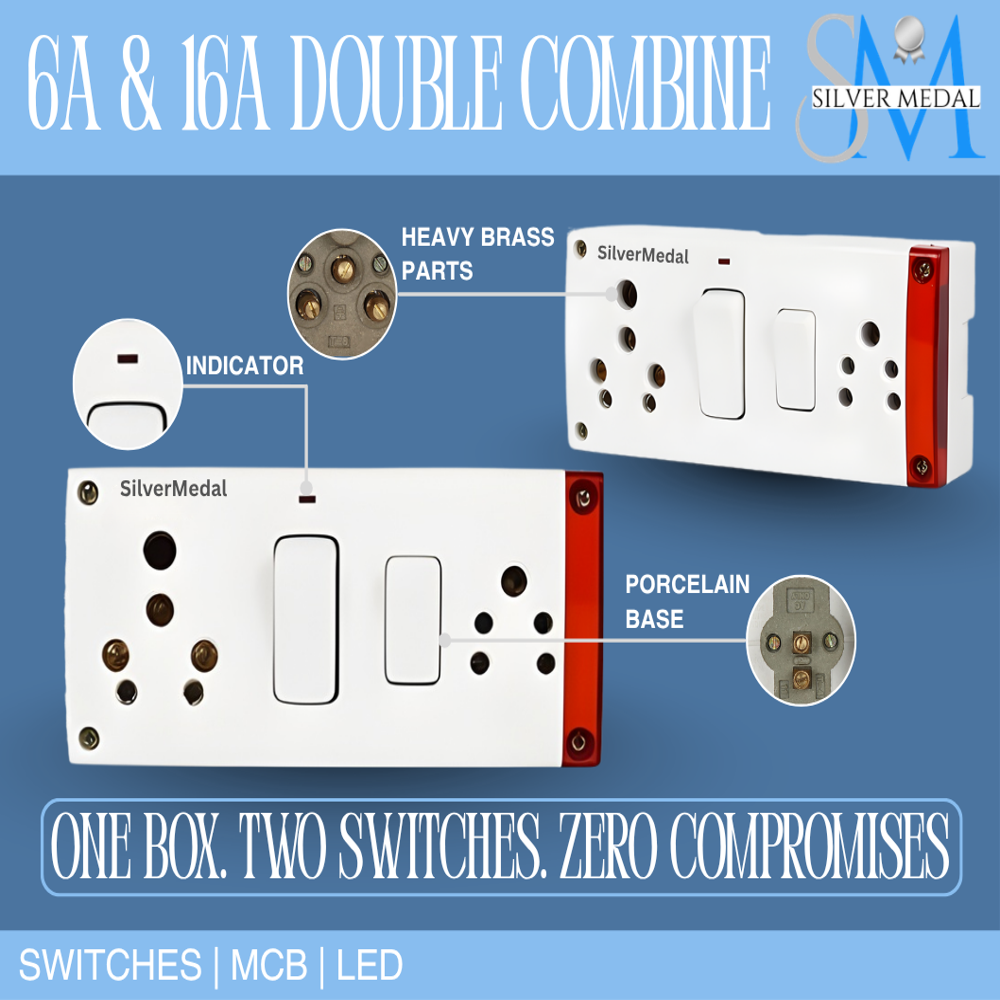 6 Amp & 16 Amp S.S Combined With Box