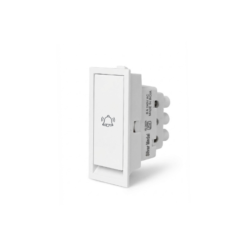 6a One Way Flat Modular Switch - Color: White