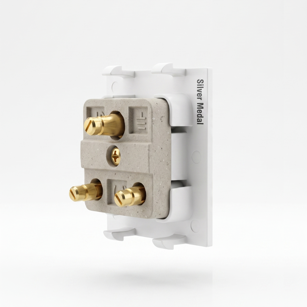 6 Amp 5 Pin Modular Socket - Color: White