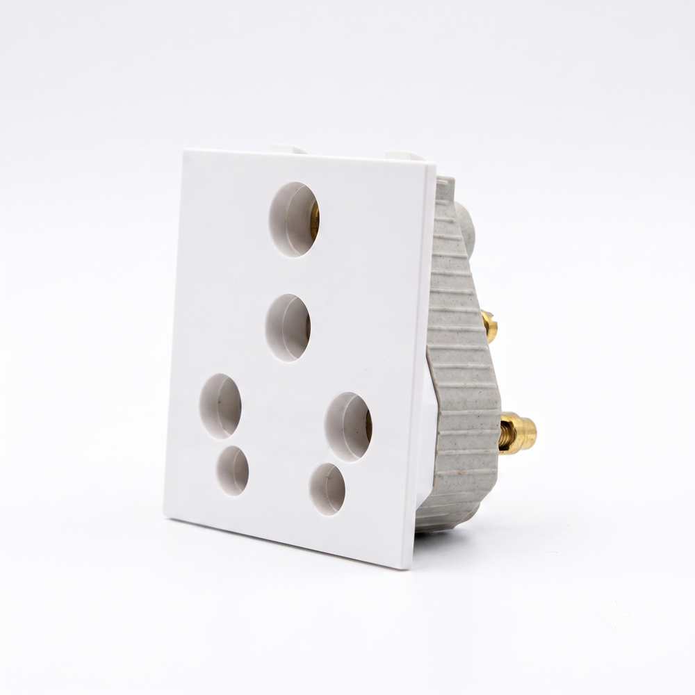 16 Amp 6 Pin Modular Socket With Porcelain Base