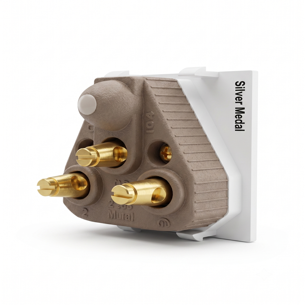 16 Amp 6 Pin Modular Socket With Porcelain Base