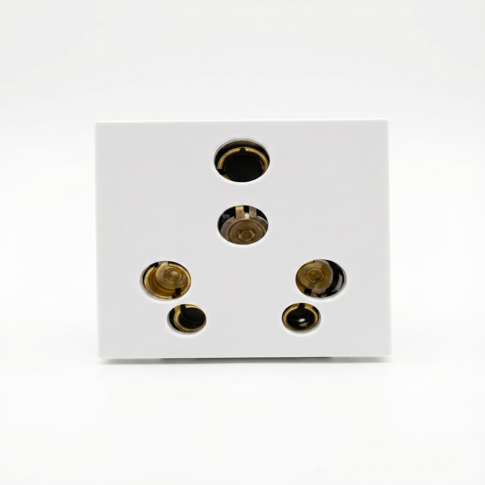 16 Amp 6 Pin Modular Socket With Porcelain Base