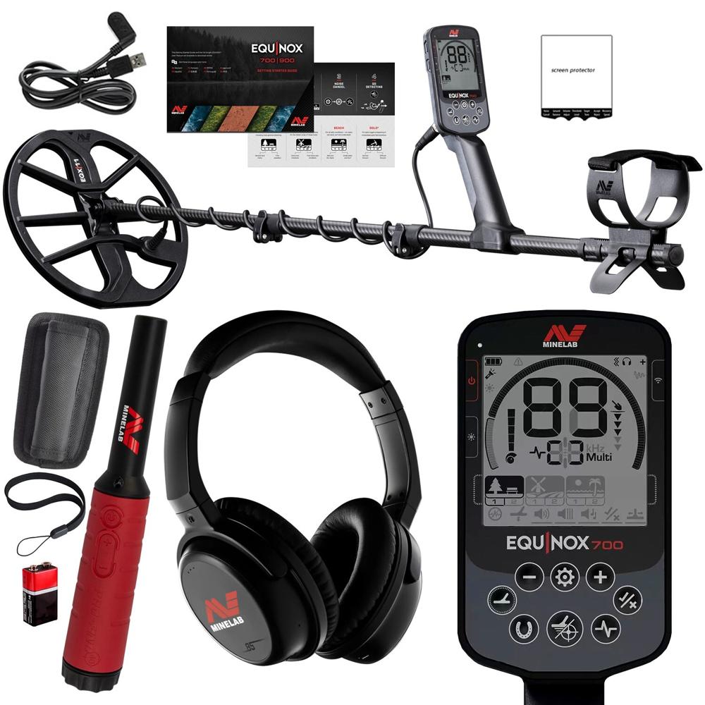 Minelab EQUINOX 700 Multi-IQ Metal Detector, Headphones, Pro-Find 40