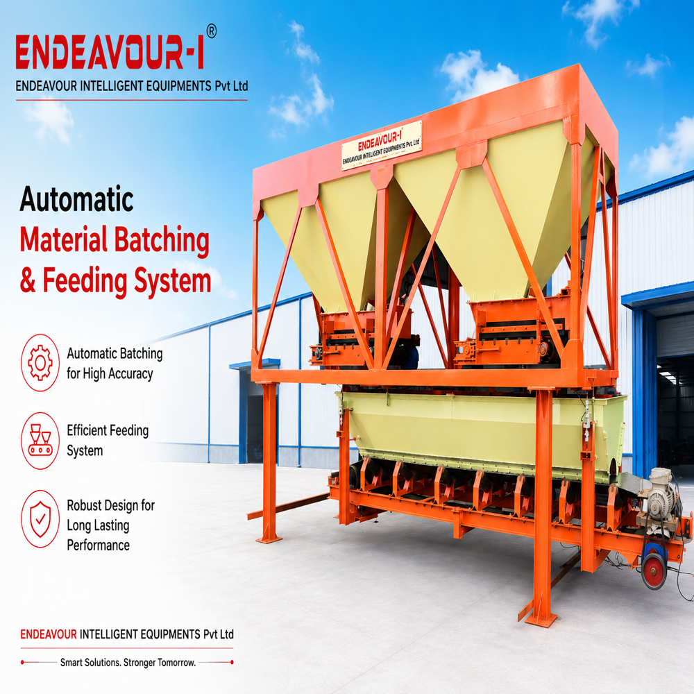 Automatic Material Batching System - Color: Red & Cream