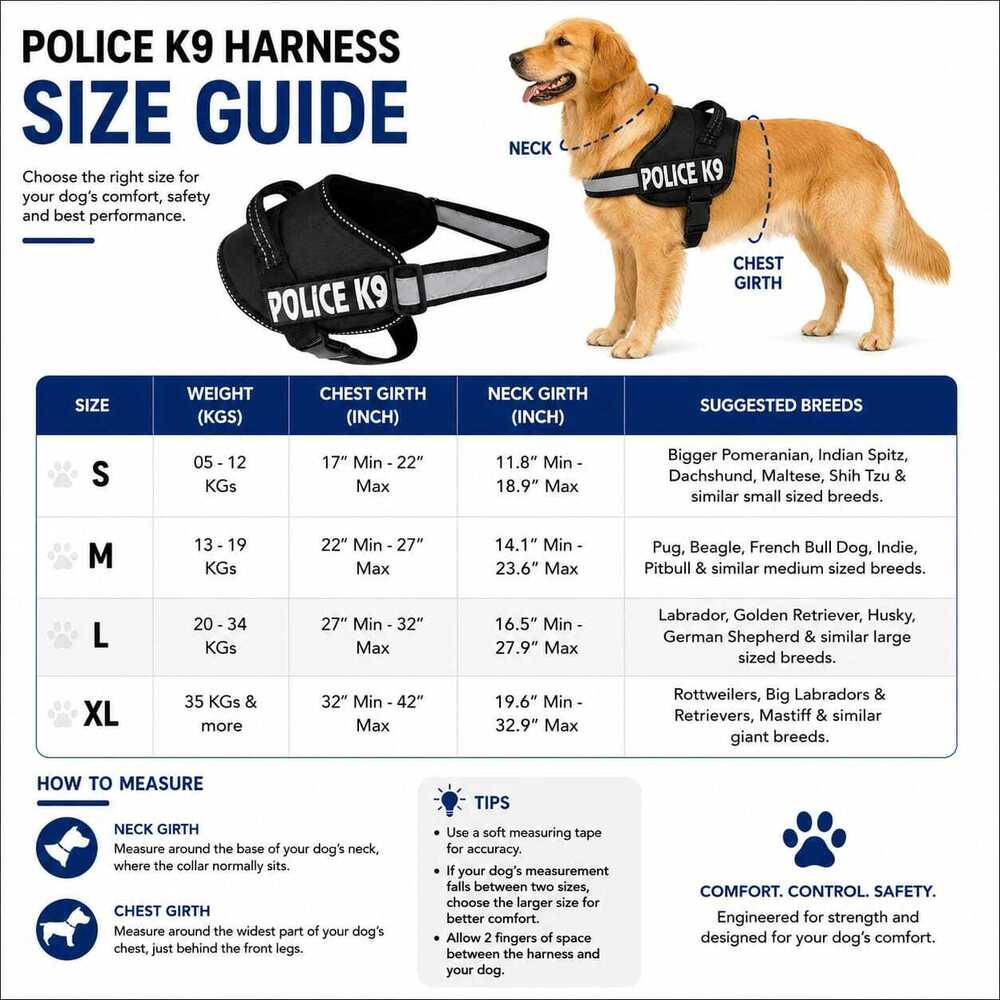 Dog Harness Police K9