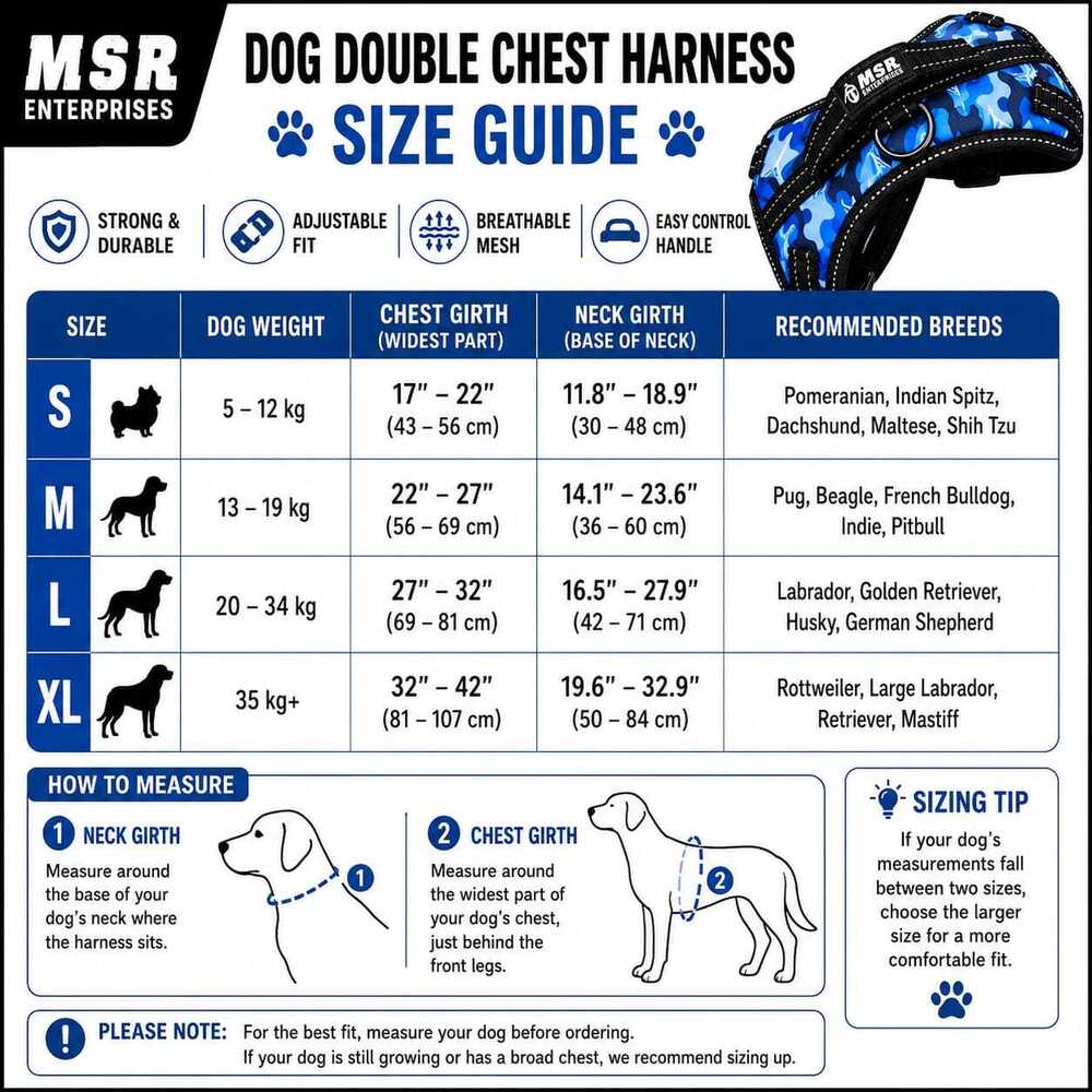 Dog Harness Star Reflective