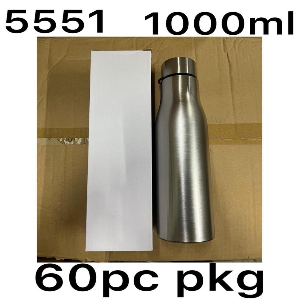 Single Wall Stainless Steel Water Bottle - Capacity: 1 Ltr