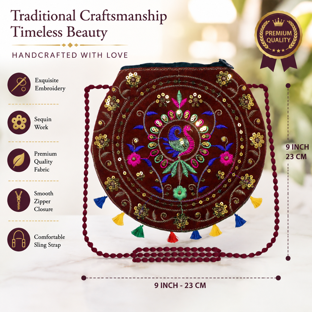 Stylish Ethnic Sling Bag for Women & Girls
