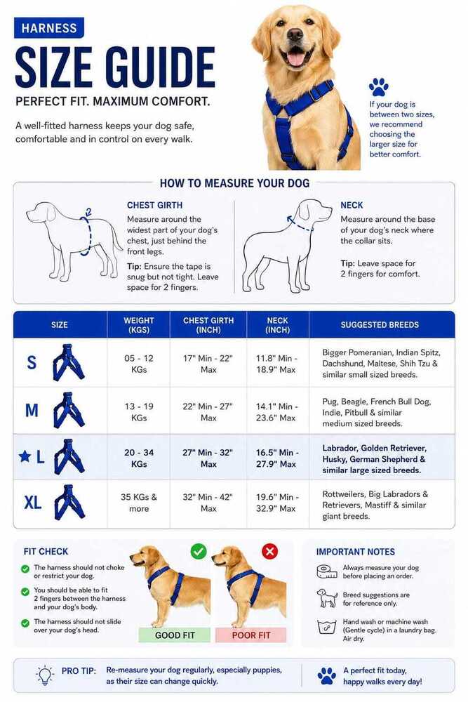 Dog Harness Padded Body Belt
