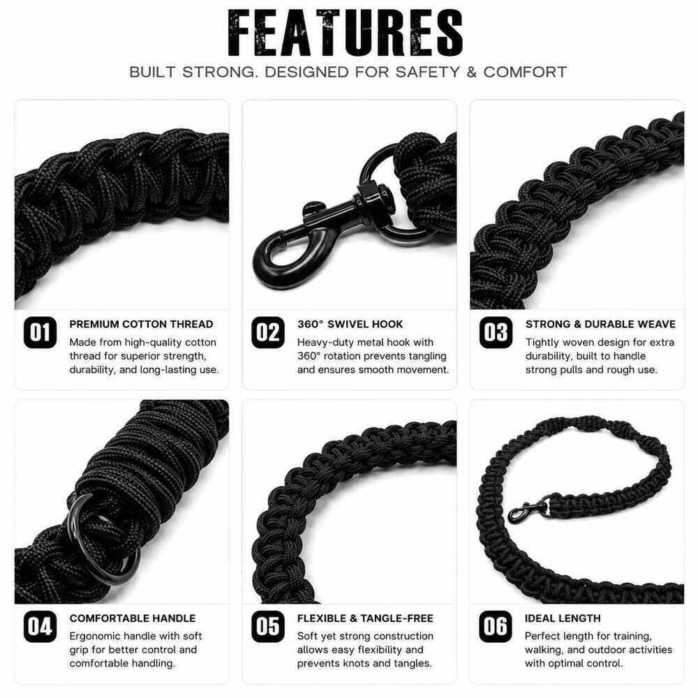 DOG LEASH & COTTON THREAD ROPE