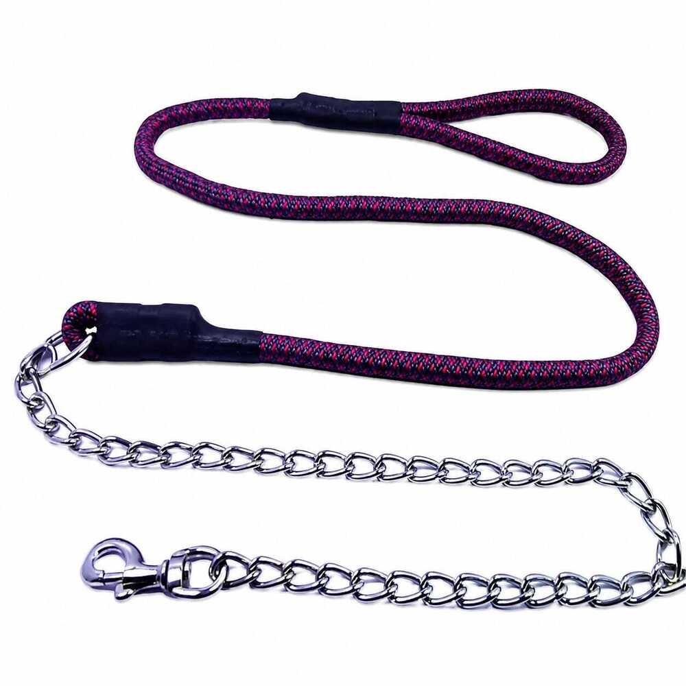 Dog Leash Half chain with Half Rope Lead