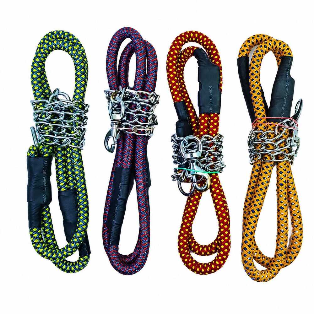 Dog Leash Half chain with Half Rope Lead