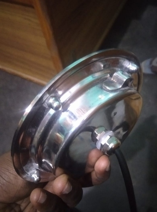 Steel fountain lights