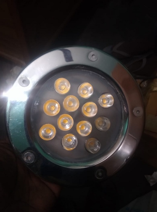 Steel fountain lights