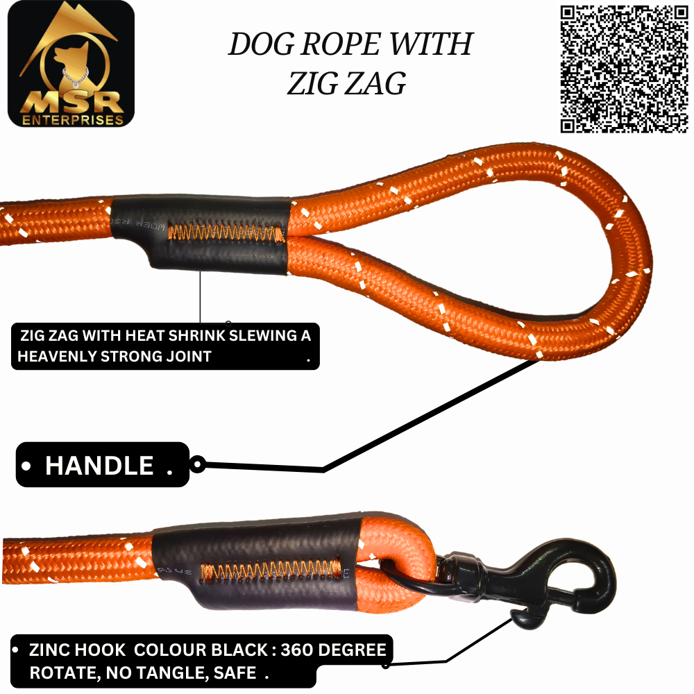 Dog Leash & Rope Zig-zag