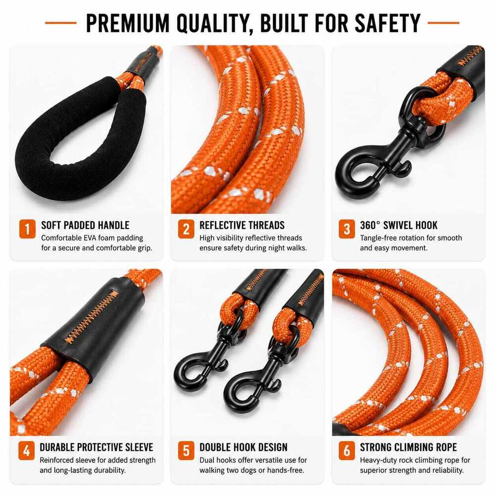 Dog Leash & Rope Double Hook