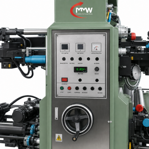 Four Color Flexographic Printing Machine - 20 Inches Printing Width, 100 M/m Speed | Automatic Operation, Plc Control, Noiseless Performance, Perfect Registration