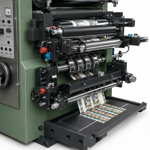 Four Color Flexographic Printing Machine - 20 Inches Printing Width, 100 M/m Speed | Automatic Operation, Plc Control, Noiseless Performance, Perfect Registration