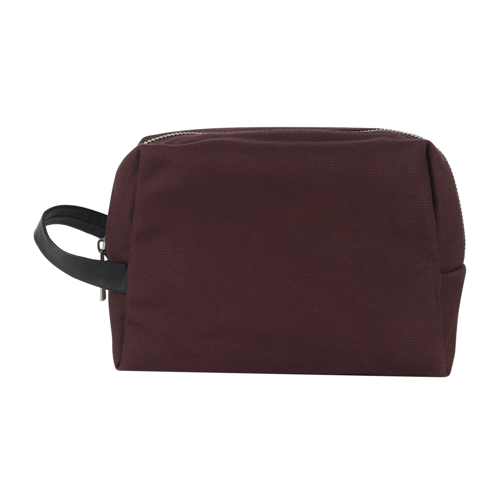 Burgundy Canvas Travel Pouch