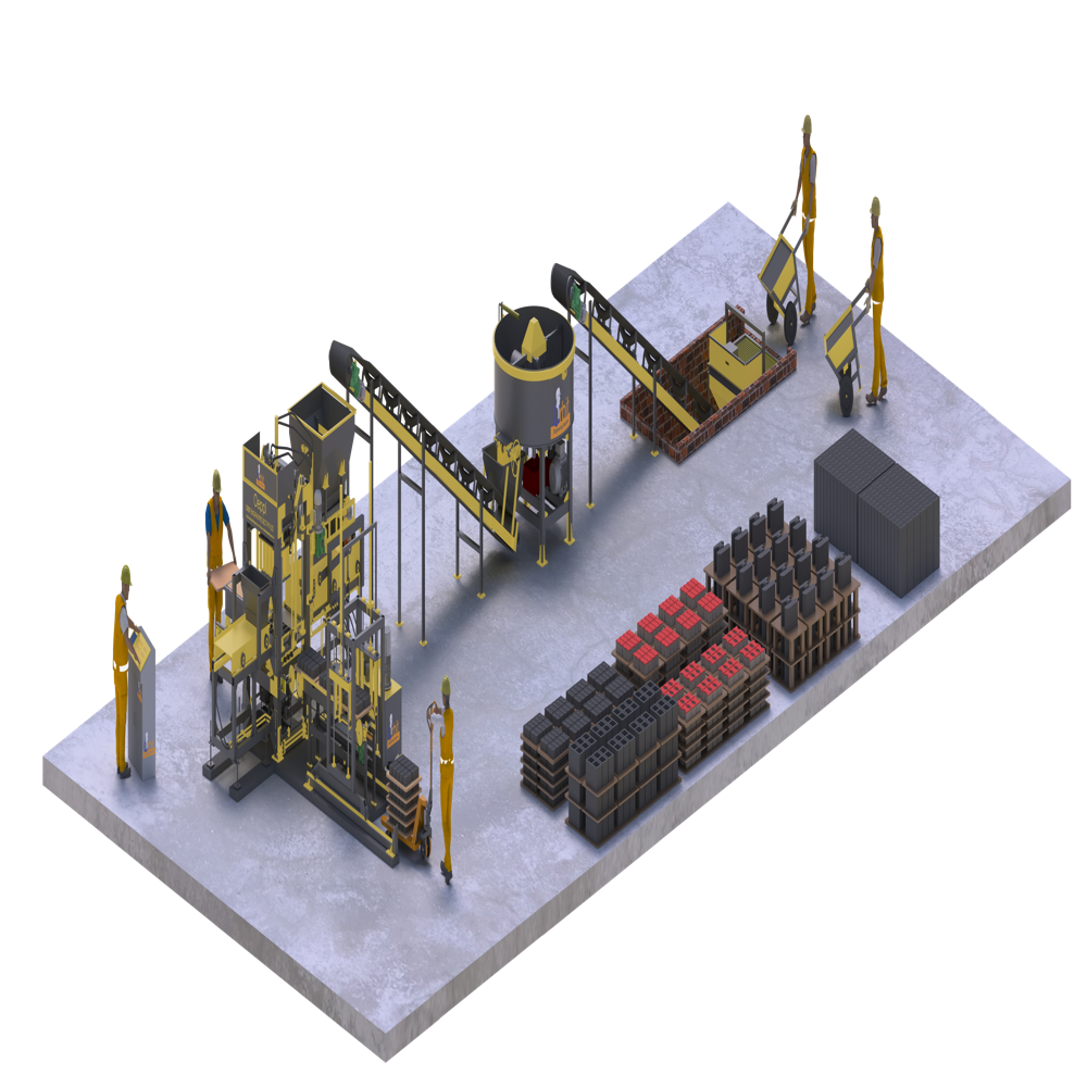 interlocking brick making  machine 