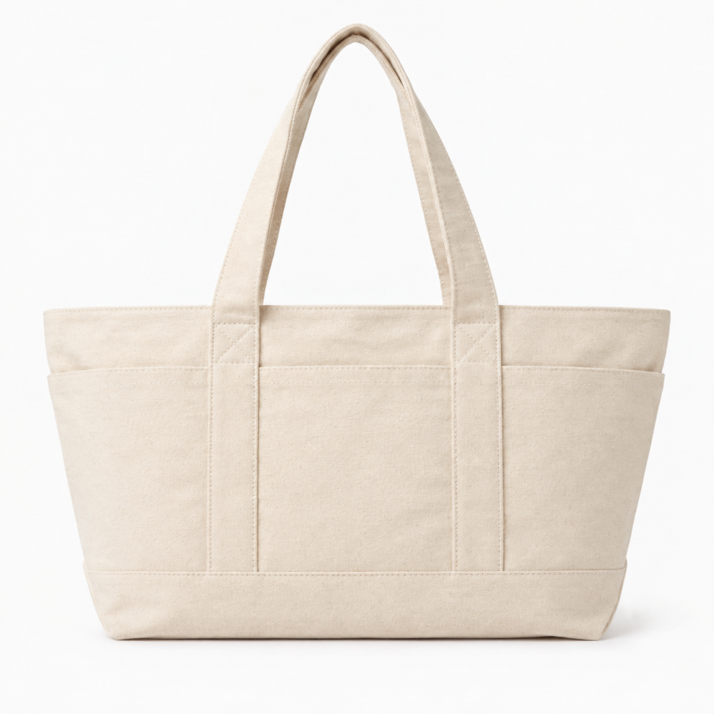 Natural Canvas Embroidered Patch Tot