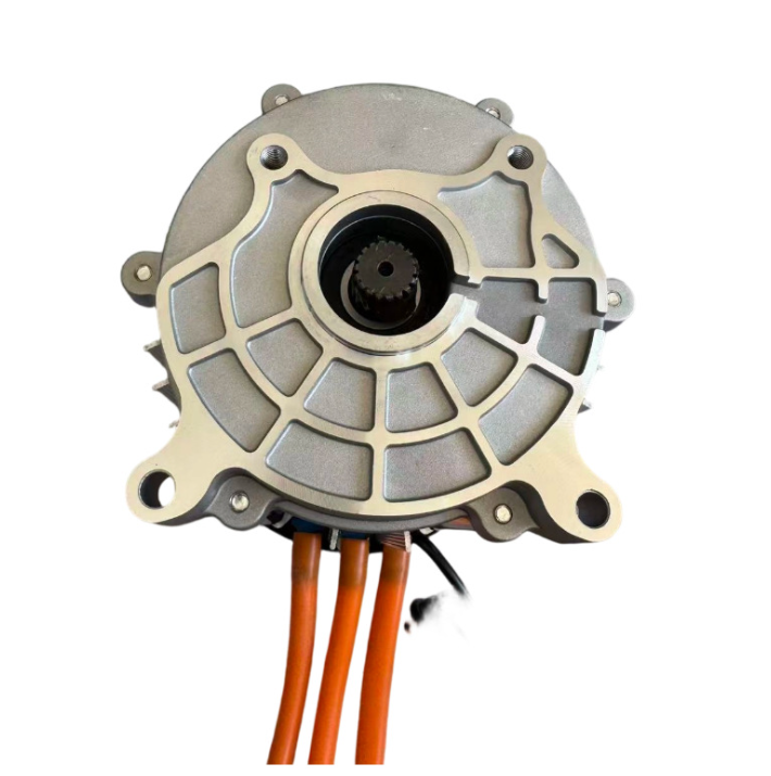 2200W 3Kw Rickshaw Motor Brushless Dc Motor Slanted Four-Hole Design 18 Teeth 60V/72V 2200W/3000W Three-Wheeled Vehicles Motor - Color: Grey