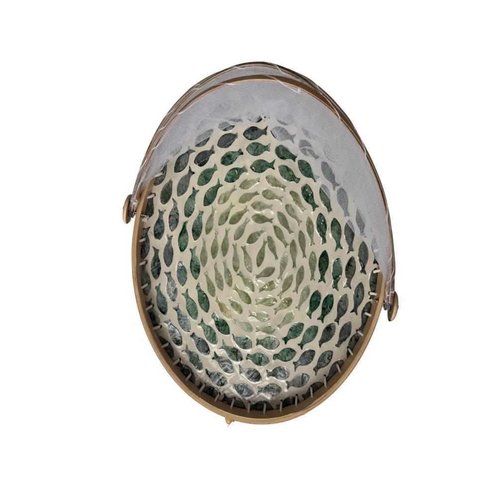 Age-Mop-022 Mother-Of-Pearl Inlay Food Cover - Capacity: Suits Medium-Size Platters Or Plates Tons/Year