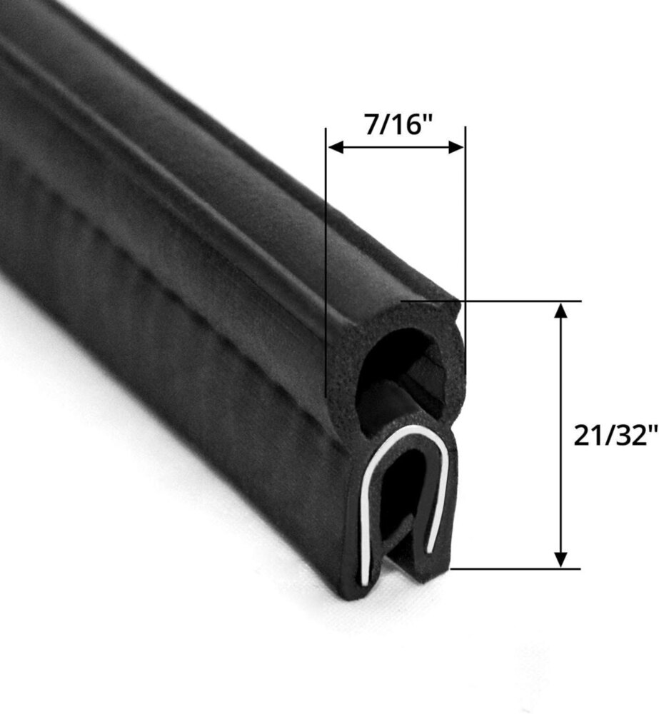 U Shape Rubber Seal - Hardness: 50 Shore A