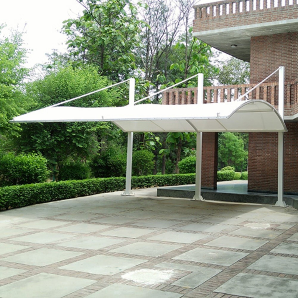 Modular Car Parking Tensile Structure - Color: White