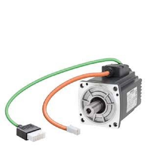 Siemens SIMOTICS S-1FL6 Low Inertia Servo Motor (1FL6042-2AF21-1AA1), 2.39 Nm nominal torque, 3-phase 230V AC input, built-in TTL 2500 ppr incremental encoder, IP65 protection, designed for SINAMICS V90 servo drives
