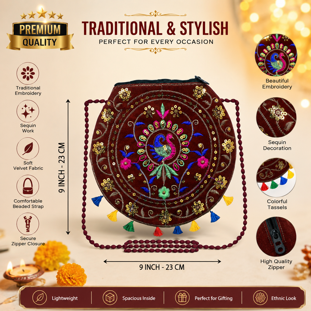 Ethnic Designer Crossbody Bag for Women