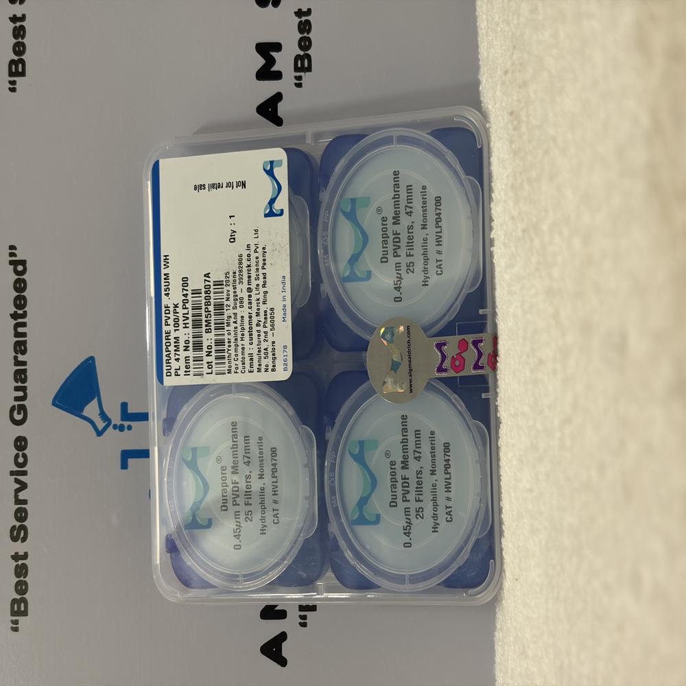 DURAPORE PDVF Membrane Filter Paper Pore Size 0.45um 47mm Diameter