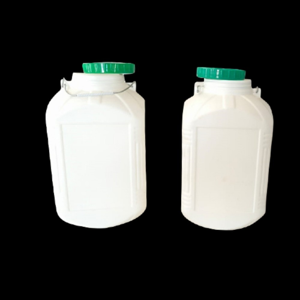 5l Plastic Round Jar - Hdpe Material, Rigid Hardness, White Color | Easy To Clean, Durable Storage Solution With Warranty