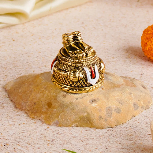 Hanuman Charan Idol  3 Inch  Antique Gold Plated
