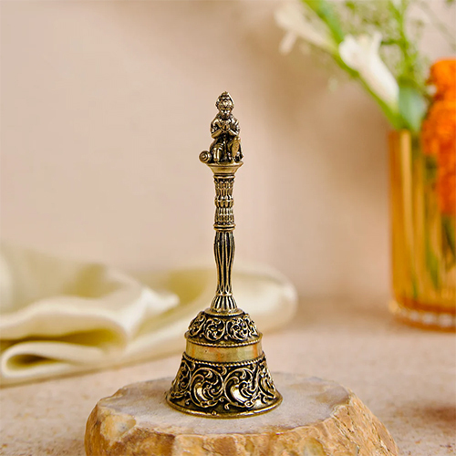 Brass Hanuman Bell  Sacred Pooja Ghanti for Home Temple