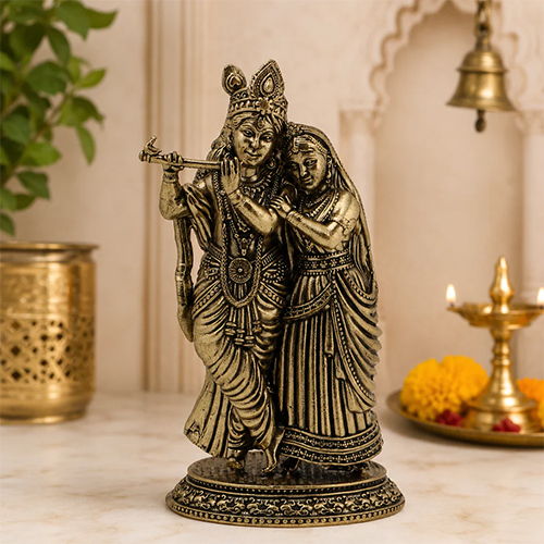 Brass Radha Krishna Idol