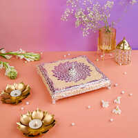 Silver Enamel Mukhwas Box A   For Dry Fruit & Mouth Freshener