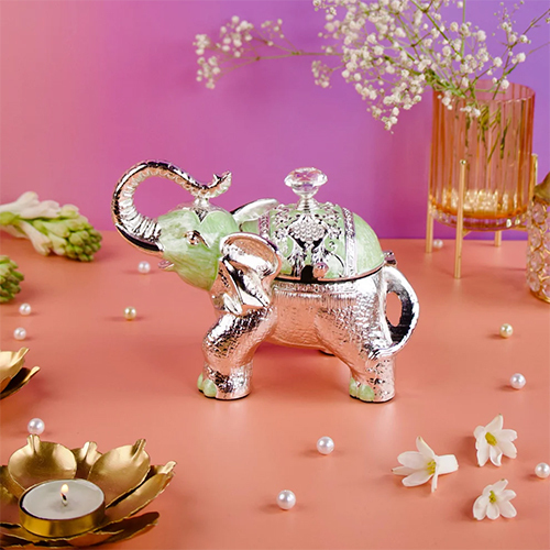 Royal Elephant Enamel Sugar Pot