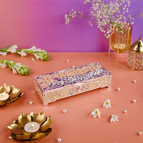 Regal Enamel Peacock Box  For Dry Fruits & Jewels