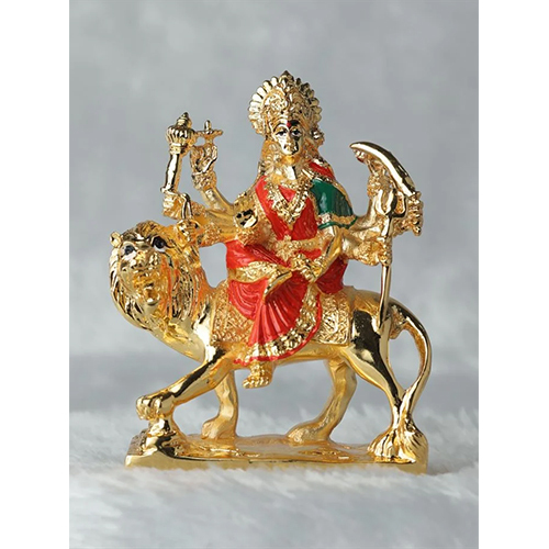 Veda Connection Durga Mata Idol 3.75 Inches (24K Gold Plating)