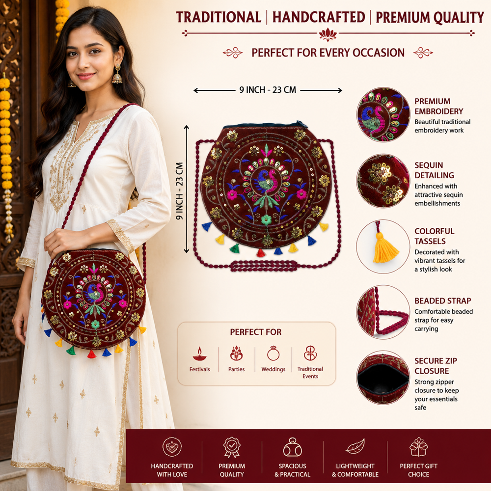 Ethnic Sling Bag for Wedding & Parties