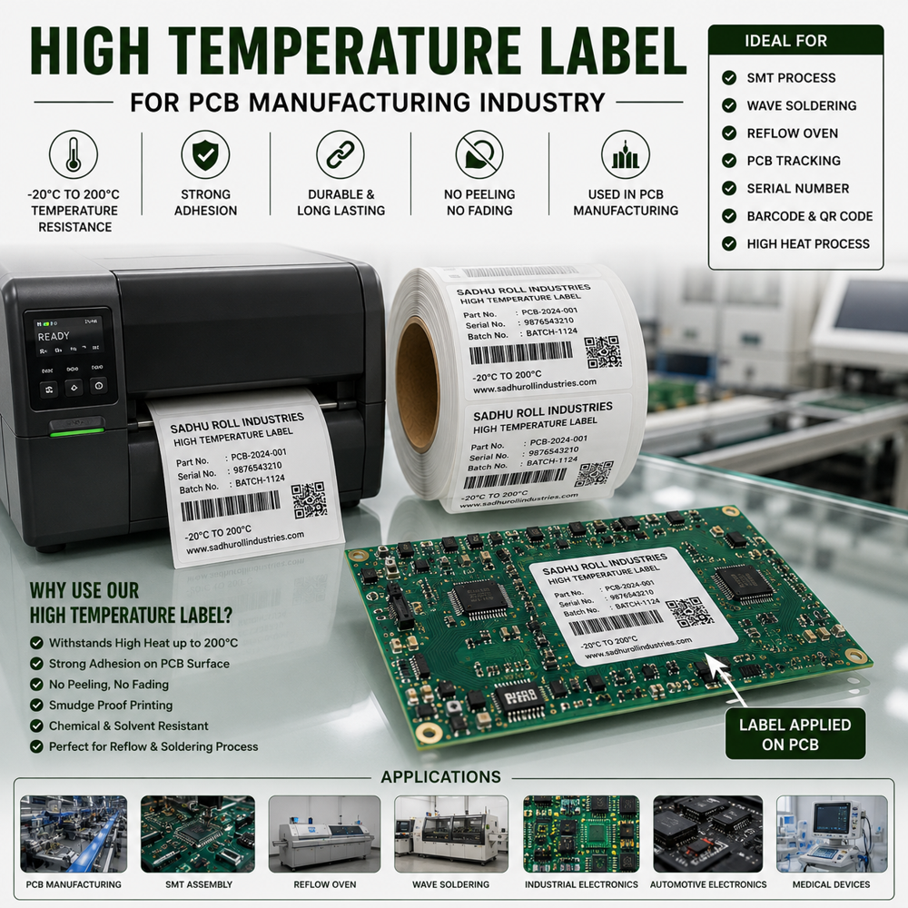 High-temperature Pet Polyester Barcode Labels (High Temperature Barcode Label)