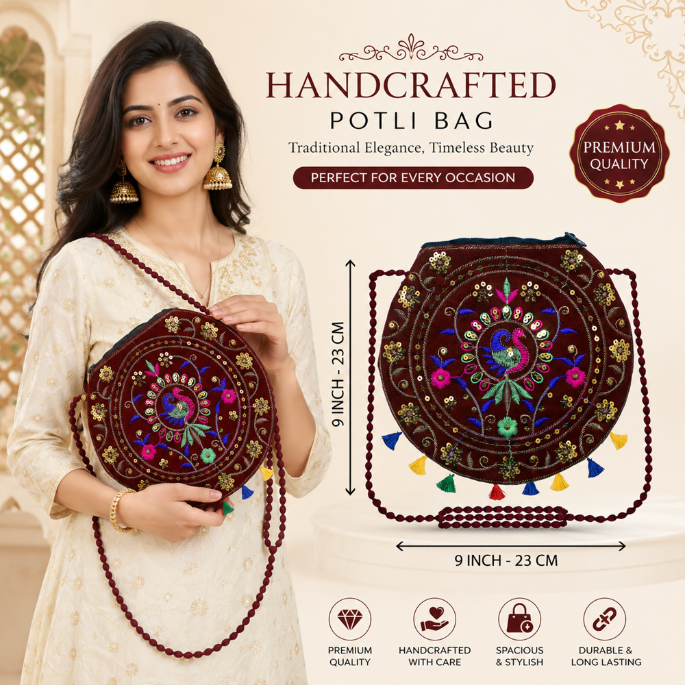 Ethnic Handcrafted Sling Purse for Girls